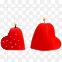 手绘红色爱心蜡烛-空若网 手绘红色爱心蜡烛-空若网