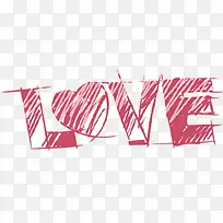 粉色线条爱心字母-空若网 粉色线条爱心字母-空若网