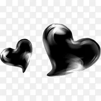 手绘黑色爱心婚礼-空若网 手绘黑色爱心婚礼-空若网