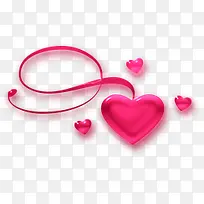 手绘粉色爱心水晶-空若网 手绘粉色爱心水晶-空若网