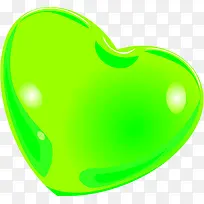 手绘绿色水晶爱心-空若网 手绘绿色水晶爱心-空若网