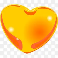 手绘黄色水晶爱心-空若网 手绘黄色水晶爱心-空若网
