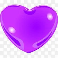 手绘紫色水晶爱心-空若网 手绘紫色水晶爱心-空若网