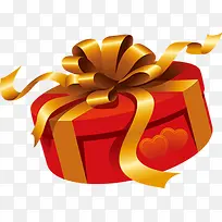 手绘红色爱心礼盒海报-空若网 手绘红色爱心礼盒海报-空若网