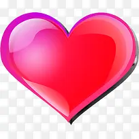 手绘红粉色水晶爱心-空若网 手绘红粉色水晶爱心-空若网