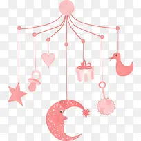 粉色梦幻爱心小鸟纹理-空若网 粉色梦幻爱心小鸟纹理-空若网