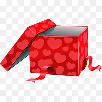 手绘粉色爱心礼盒-空若网 手绘粉色爱心礼盒-空若网