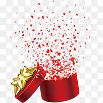 手绘彩色爱心礼盒-空若网 手绘彩色爱心礼盒-空若网