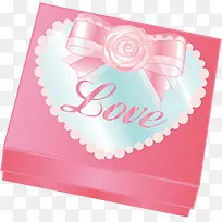 粉色爱心礼盒蝴蝶结-空若网 粉色爱心礼盒蝴蝶结-空若网