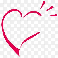 粉色线条爱心装饰-空若网 粉色线条爱心装饰-空若网