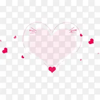 粉红色爱心手绘海报-空若网 粉红色爱心手绘海报-空若网