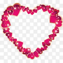 粉色渐变爱心星光-空若网 粉色渐变爱心星光-空若网