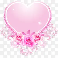 粉色梦幻花朵爱心-空若网 粉色梦幻花朵爱心-空若网