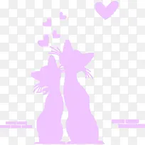 粉色卡通小猫爱心-空若网 粉色卡通小猫爱心-空若网