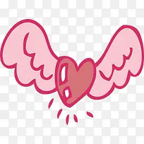 粉色爱心的翅膀光棍节-空若网 粉色爱心的翅膀光棍节-空若网