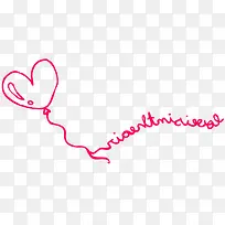 粉色彩笔涂鸦爱心-空若网 粉色彩笔涂鸦爱心-空若网