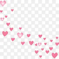 飘舞粉色艺术爱心-空若网 飘舞粉色艺术爱心-空若网