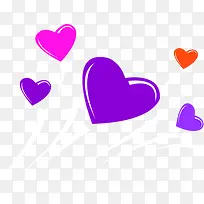 紫色粉色红色爱心装饰-空若网 紫色粉色红色爱心装饰-空若网
