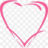 粉色卡通简约爱心丝带-空若网 粉色卡通简约爱心丝带-空若网