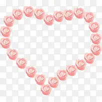 粉色唯美玫瑰爱心-空若网 粉色唯美玫瑰爱心-空若网