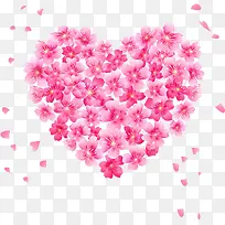 粉色甜蜜花朵造型爱心-空若网 粉色甜蜜花朵造型爱心-空若网