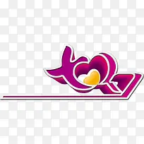 粉色立体七夕黄色爱心-空若网 粉色立体七夕黄色爱心-空若网