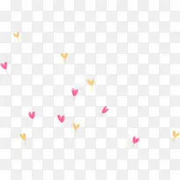 飘舞粉色黄色可爱爱心-空若网 飘舞粉色黄色可爱爱心-空若网