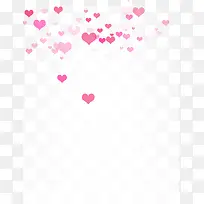 飘舞粉色爱心装饰-空若网 飘舞粉色爱心装饰-空若网