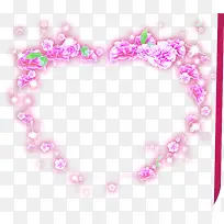 粉色唯美花朵装饰爱心-空若网 粉色唯美花朵装饰爱心-空若网