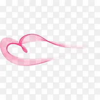 粉色彩带爱心飞舞-空若网 粉色彩带爱心飞舞-空若网