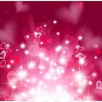 粉色星光爱心装饰背景-空若网 粉色星光爱心装饰背景-空若网