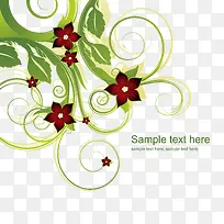 绿叶红花唯美艺术背景素材-空若网 绿叶红花唯美艺术背景素材-空若网