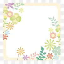 春暖花开花朵装饰边框-空若网 春暖花开花朵装饰边框-空若网