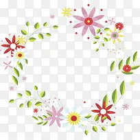 可爱彩色花朵边框-空若网 可爱彩色花朵边框-空若网