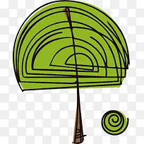 春天手绘树木-空若网 春天手绘树木-空若网