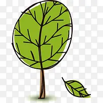 春天手绘树木-空若网 春天手绘树木-空若网