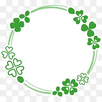 绿色三叶草绿叶草环-空若网 绿色三叶草绿叶草环-空若网