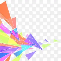 彩色几何三角形漂浮素材-空若网 彩色几何三角形漂浮素材-空若网