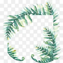 绿叶花纹植物边框-空若网 绿叶花纹植物边框-空若网