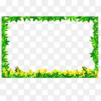 鲜花绿叶边框-空若网 鲜花绿叶边框-空若网
