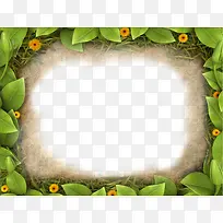 创意绿叶子边框-空若网 创意绿叶子边框-空若网