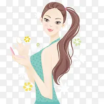 化妆美女插画-空若网 化妆美女插画-空若网