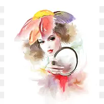 水彩时尚妆容美女-空若网 水彩时尚妆容美女-空若网