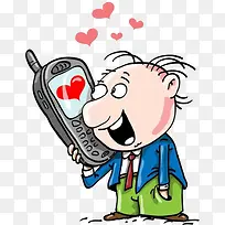 爱心打电话光头素材-空若网 爱心打电话光头素材-空若网