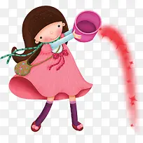 可爱粉色裙子女孩-空若网 可爱粉色裙子女孩-空若网