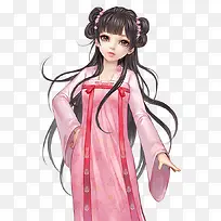 粉色可爱裙子少女-空若网 粉色可爱裙子少女-空若网