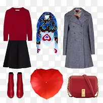 红色上衣和裙子和外套-空若网 红色上衣和裙子和外套-空若网