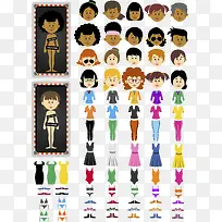 服饰人物矢量搭配-空若网 服饰人物矢量搭配-空若网