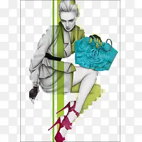 绿色简约时尚美女-空若网 绿色简约时尚美女-空若网