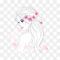 手绘卡通美女素材-空若网 手绘卡通美女素材-空若网